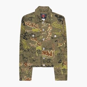 JEAN PAUL GAULTIER Graffiti Denim jacket in size S